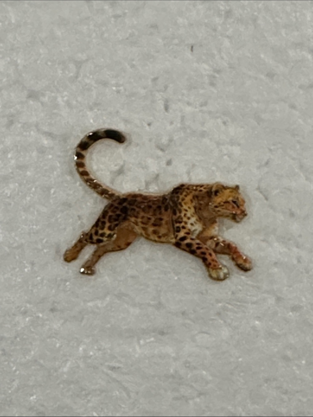 Leopard Pin - Brown Enamel Cat Accessory